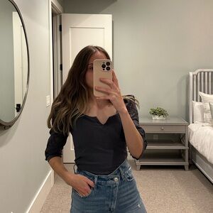 free people half sleeve top